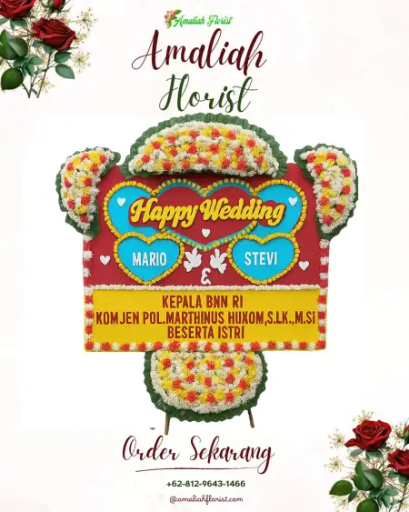 Papan Bunga Pernikahan Sukowetan